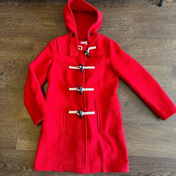 J.W. Anderson Jackets & Blazers - J.W.‎ Anderson x Uniqlo Red Hooded Duffle Coat - Size XS